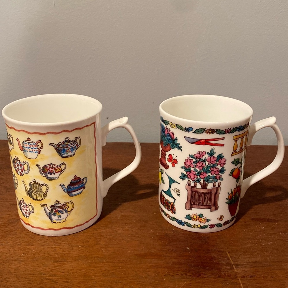 DUCHESS Fine Bone China yea coffee mugs made in England gardening floral teapots